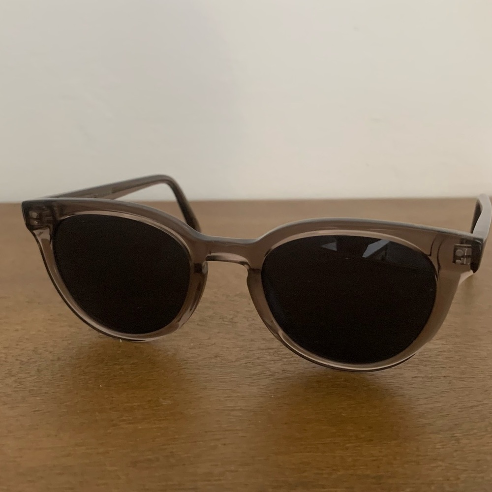 Warby Parker unisex Taye grey acetate sunglasses- brand new with box and case
